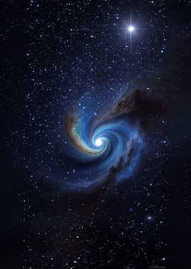 Cosmic Swirl and Distant Star