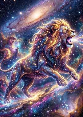 Cosmic Lion Roaring in Space