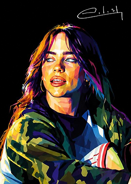 Billie Eilish Pop Art Portrait
