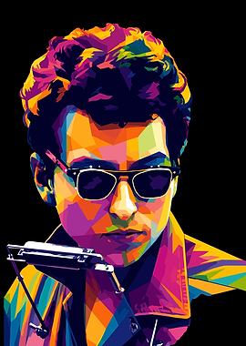 Bob Dylan Pop Art Portrait