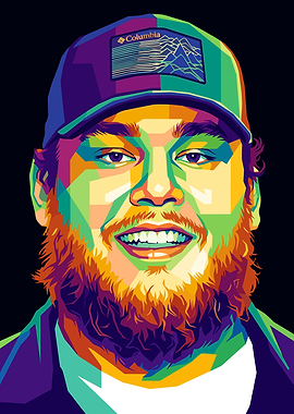 Pop Art Portrait of Luke Combs