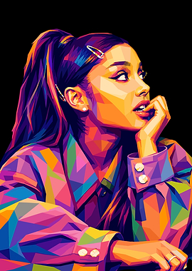 Ariana Grande Pop Art Portrait