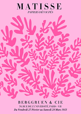 Blush Pink Matisse Papiers Découpés Poster