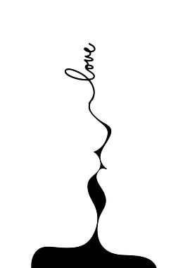 Love Kiss Silhouette