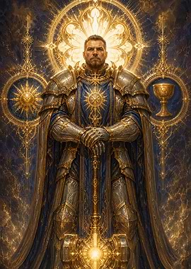 Golden Knight with Hammer and Chalice