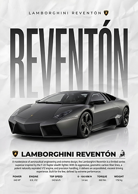 sleek Lamborghini Reventón Supercar poster
