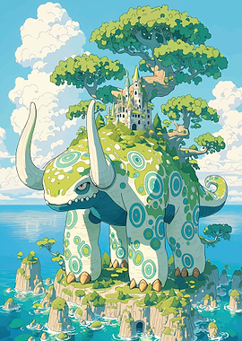 Fantasy Creature Castle Island