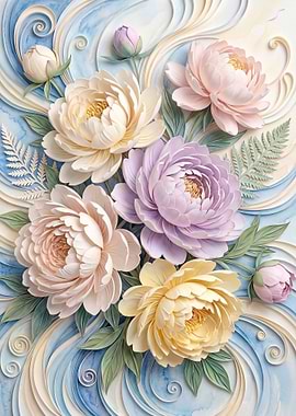 Pastel Peony Floral Arrangement