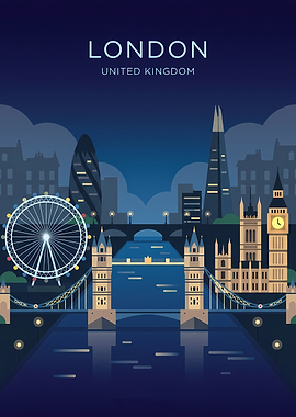 London Skyline at Night