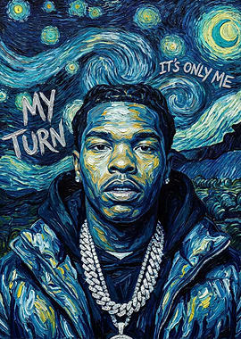 Lil Baby My Turn Starry Night Painting