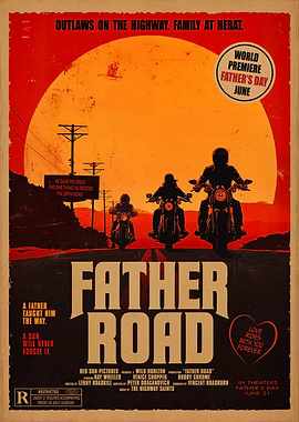 Father Road Retro Movie Poster