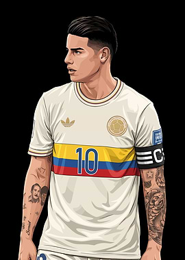 James Rodriguez Digital Art Portrait
