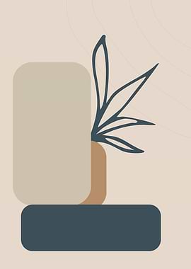 Abstract Plant and Geometric Shapes
