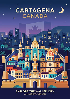 Cartagena Canada Walled City Poster