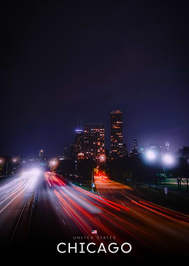 Chicago Skyline at Night