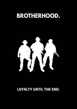 Tactical Brotherhood - Minimalist Military Displate Wall Art