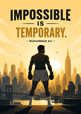 Muhammad Ali Inspirational Quote Poster