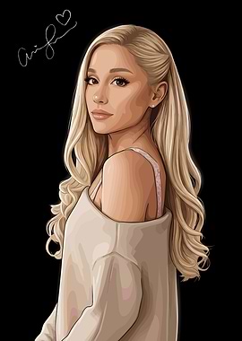 Ariana Grande Digital Art Portrait