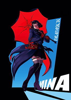 Mina Deadlylock with Red Umbrella