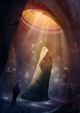 Mysterious Ancient Stone in a Cave