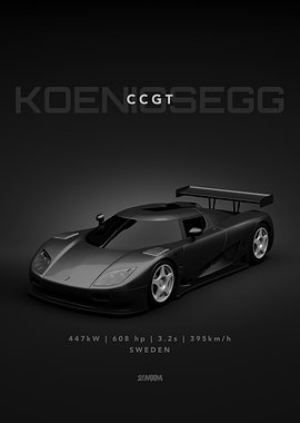 Koenigsegg CCGT Car Poster