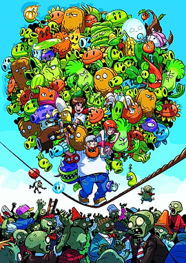 Plants vs Zombies Characters in Action