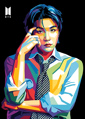 Min Yoongi Of BTS Pop Art