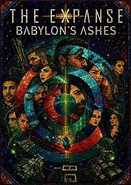 The Expanse Babylon's Ashes Stained Glass Poster
