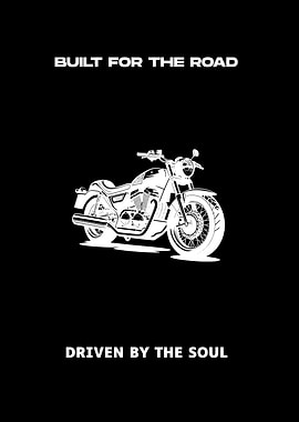 ​Built For The Road - Minimalist Cruiser Motorcycle Wall Art