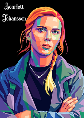 Scarlett Johansson Pop Art Portrait