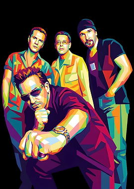 U2 Band Pop Art Portrait
