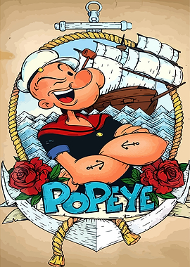 Popeye the Sailor Man Vintage Poster