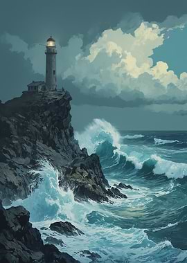 Stormy Seas Lighthouse