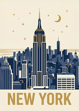 New York City Skyline Art