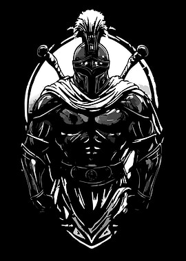 Spartan Warrior with Swords