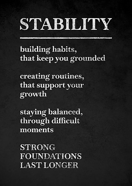 Stability Motivational Poster