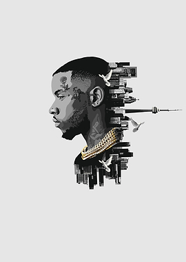 Tory Lanez Cityscape Portrait