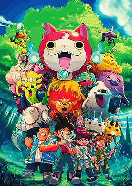 Yo-kai Watch Characters in Forest