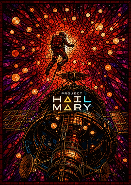 Project Hail Mary Stained Glass Poster