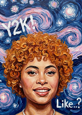 Ice Spice Y2K Starry Night Painting