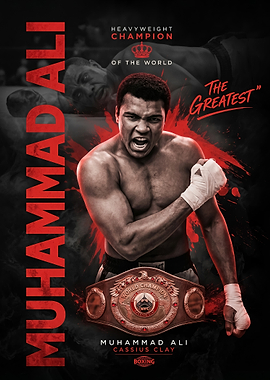 boxer Muhammad Ali 'The Greatest' Boxing Poster