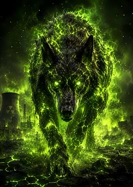 Mutated Wolf in Toxic Wasteland