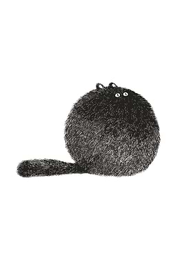 Fluffy Black Cat Illustration