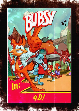 Bubsy 4D Game Cover Art