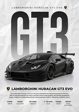 striking Huracan GT3 EVO Poster