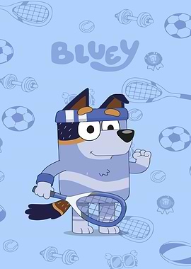 Bluey as a Padel Player