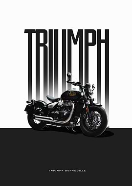 Triumph Bonneville Motorcycle Poster