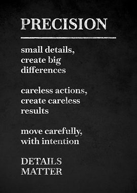 Precision and Details Matter Text Art