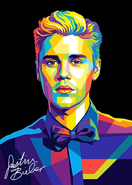 Justin Bieber Pop Art Portrait