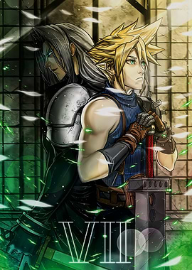 Cloud and Sephiroth